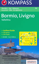 mappa topografica n.96 - Bormio, Livigno, Valtellina, Poschiavo, Tovo di S. Agata, Sondalo, Temu, Valdidentro, Cima de Piazzi, Passo dello Stelvio, Munster, Lago di Cancano, Lago di San Giacomo - compatibile con GPS - nuova edizione