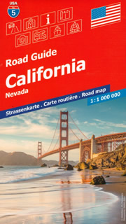 mappa stradale n.05 - California, Nevada - con San Francisco, Yosemite, Los Angeles, San Diego, Lake Tahoe, Death Valley, Las Vegas - con cartografia aggiornata, dettagliata e facile da leggere + guida stradale - EDIZIONE Novembre 2024