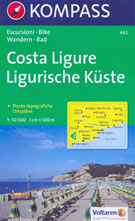 mappa topografica n.642 - Costa Ligure, Varazze, Albisola Marina, Savona, Vado Ligure, Noli, Finale Ligure, Pietra Ligure, Carcare, Spigno Monferrato, Cogoleto - con sentieri CAI, percorsi MTB, spiagge, luoghi panoramici, parchi naturali - nuova edizione