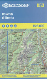 mappa n.053 Dolomiti di Brenta con Pinzolo, Val Nambrone, Madonna Campiglio, Dimaro, Lago Tovel, Andalo, Molveno, S.Lorenzo in Banale reticolo UTM per GPS impermeabile, antistrappo, plastic free, eco friendly 2025