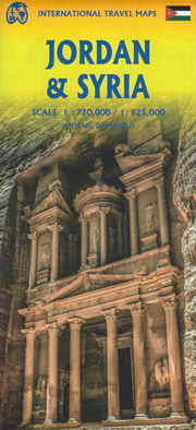 mappa stradale Giordania e Siria - con Amman, Irbid, Zarqa, Aqaba, Al-Salt, Madaba, Jerash/Gerasa, Ma'a, Karak, Ra's al-Naqb, Damasco, Aleppo, Homs/Emesa, Hama/Epifània, Latakia/Laodicea, Deir el-Zor/Dura Europos, al-Raqqa/Callinico, al-Bab - EDIZIONE 2024