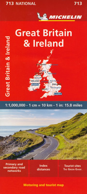 mappa Gran Bretagna, Irlanda stradale Michelin n.713 2024