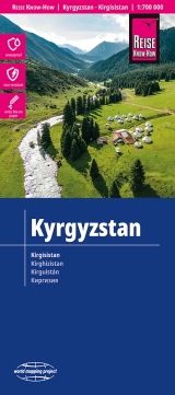 mappa Kyrgyzstan stradale impermeabile e antistrappo 2024