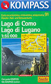 mappa topografica n.91 - Lago di Como, Lago di Lugano