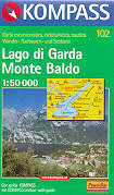 mappa topografica n.102 - Lago di Garda, Monte Baldo