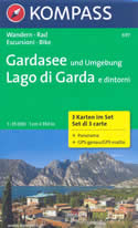 mappa topografica n.697 - Lago di Garda - Monte Baldo, Arco, Riva del Garda, Rovereto, Dolcè, Bussolengo, Verona, Peschiera, Desenzano, Castiglione delle Stiviere, Manerba, Salò, Lago d'Idro, Lago di Ledro - Set di 3 mappe compatibili con GPS - nuova edizione