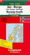 mappa stradale N. 1 - Norvegia Sud - Oslo, Bergen, Stavanger, Kristiansand
