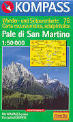 mappa topografica n.76 - Pale di San Martino