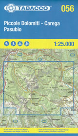 mappa n.056 Piccole Dolomiti, Carega, Pasubio Recoaro Terme, Monti Lessini, Ronchi, Vallarsa, Val Lagarina, Posina, Tonezza, Schio, Valdagno, Catena Tre Croci, Giazza con reticolo UTM per GPS impermeabile, antistrappo, plastic free, eco friendly 2025