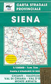 mappa stradale provinciale n.228 - Provincia di Siena - con Chianti senese, Valdelsa, Val di Chiana, Val d'Orcia, Monte Amiata