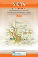 mappa Provincia di Siena con Chianti senese, Valdelsa, Val Chiana, d'Orcia, Monte Amiata 2024