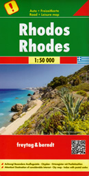 mappa Rodi Rhodos / Rhodes con isole di Symi, Halki, Alimia