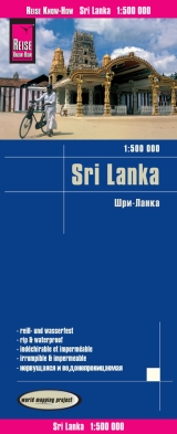 mappa Sri Lanka con Colombo, Kandy, Polonnaruwa, Anuradhapura, Jaffna, Gala