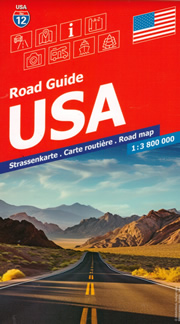 mappa stradale USA / Stati Uniti d'America - con cartografia aggiornata, dettagliata e facile da leggere + guida stradale - EDIZIONE 2024