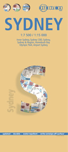 mappa Sydney città plastificata, impermeabile, scrivibile e anti strappo dettagliata facile da leggere, con trasporti pubblici, attrazioni luoghi di interesse