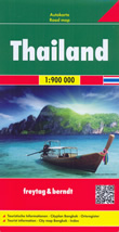 mappa Thailand (Thailandia / Tailandia) con Bangkok, Chiang Mai, Ubon Ratchathani, Phuket, Hat Yai, Ko Samui stradale spiagge, parchi naturali e luoghi panoramici 2023