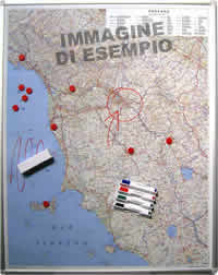 mappa murale Trentino Alto Adige - Mappa Magnetica su pannello in Metallo (scrivibile o per l'applicazione di calamite) + Kit Lavagna Magnetica