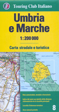 mappa Umbria, Marche stradale