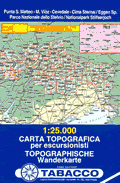 mappa topografica n.06 - Val di Fassa e Dolomiti Fassane - con reticolo UTM compatibile con sistemi GPS