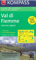 mappa topografica n.79 - Val di Fiemme, Latemar, Lagorai, Cavalese, Predazzo, S.Martino, Caldaro, Moena, San Martino di Castrozza, Cima d'Asta - mappa plastificata - compatibile con GPS + mappa panoramica - nuova edizione