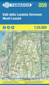 mappa topografica n.059 - Valli della Lessinia Veronese, Monti Lessini - S. Giorgio, M. Obante, Recoaro Terme, Catena Tre Croci, Giazza, Bauci, Campofontana, P.so Fittanze, Corno d'Aquilio, Peri, Sant'Anna d'Alfaedo, Molina, Erbezzo, Bosco Chiesanuova, Velo Veronese, Selva di Progno, Rovere Veronese, Cerro, Badia Calavena, Vestenanova, Fumane, Valpolicella, Val Squaranto, Negrar, Pescantina - con reticolo UTM per GPS - impermeabile, antistrappo, plastic-free, eco-friendly - EDIZIONE 2025