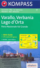 mappa topografica n.97 - Varallo, Verbania, Lago d'Orta, Parco Nazionale Val Grande, Domodossola, Villadossola, Malesco, Verbania, Omegna, Lago Maggiore, Arona, Borgomanero, Borgosesia, Grondo - compatibile con GPS - nuova edizione