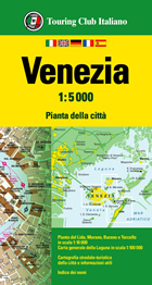 mappa Venezia con pianta del Lido, Murano, Burano, Torcello città